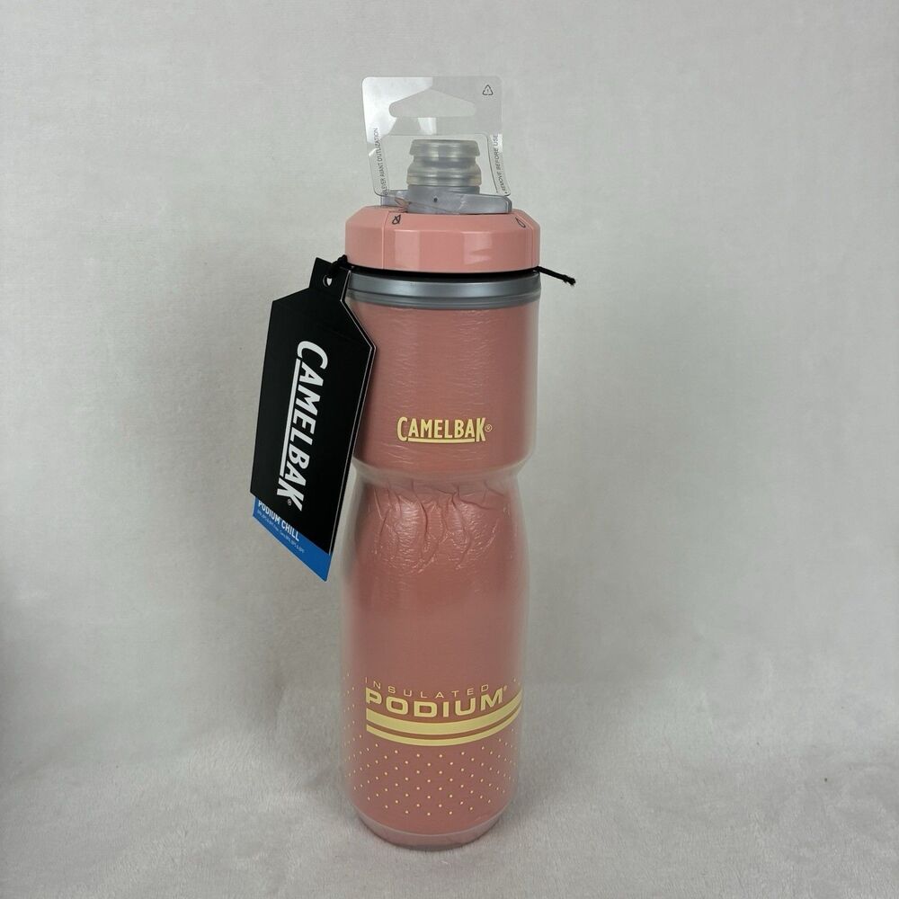 NWT CAMELBAK Podium Chill 24 oz Insulated Water Bottle - Coral Sunset - Biking